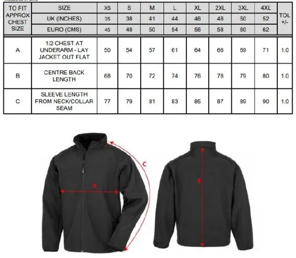 Result Genuine Recycled Result Genuine Recycled Herren Atmungsaktive Softshell-Jacke mit Stehkragen, Schwarz, – Produktbild 4 von 4
