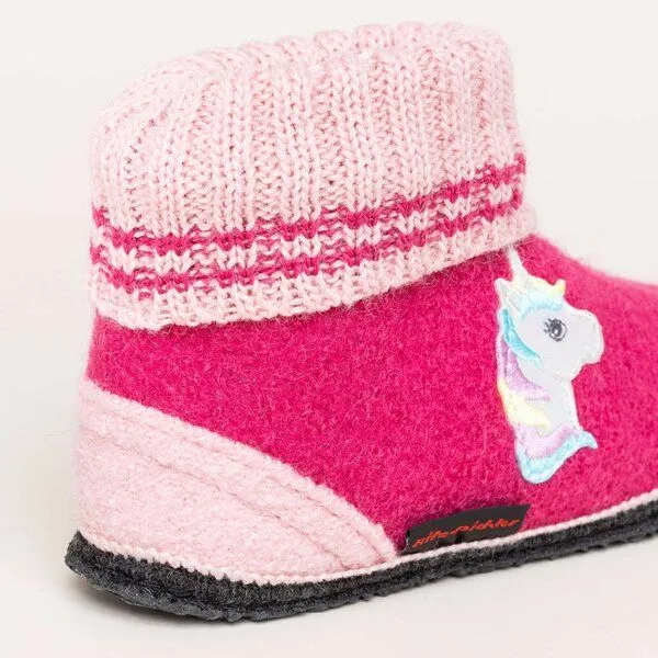 Kitz-Pichler Kitz-Pichler Hüttenschuhe LM Kauns Einhorn, Pink, – Produktbild 2 von 4