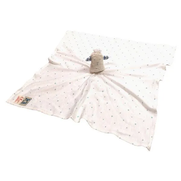 Pat und Patty Pat und Patty Personalisertes Schmusetuch/ Schnuffeltuch, Greifling „Schaf“ 100 % Baumwolle-kbA – Produktbild 3 von 3