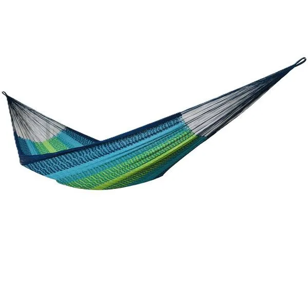 MacaMex MacaMex Solea Netzhängematte XL Baumwolle, Ocean (blau-grün), – Produktbild 1 von 4