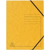 Exacompta 25 Exacompta Eckspannmappen, Colorspan-Karton, 355 g/m², DIN A4, Gummizug, gelb – Produktbild 1 von 1