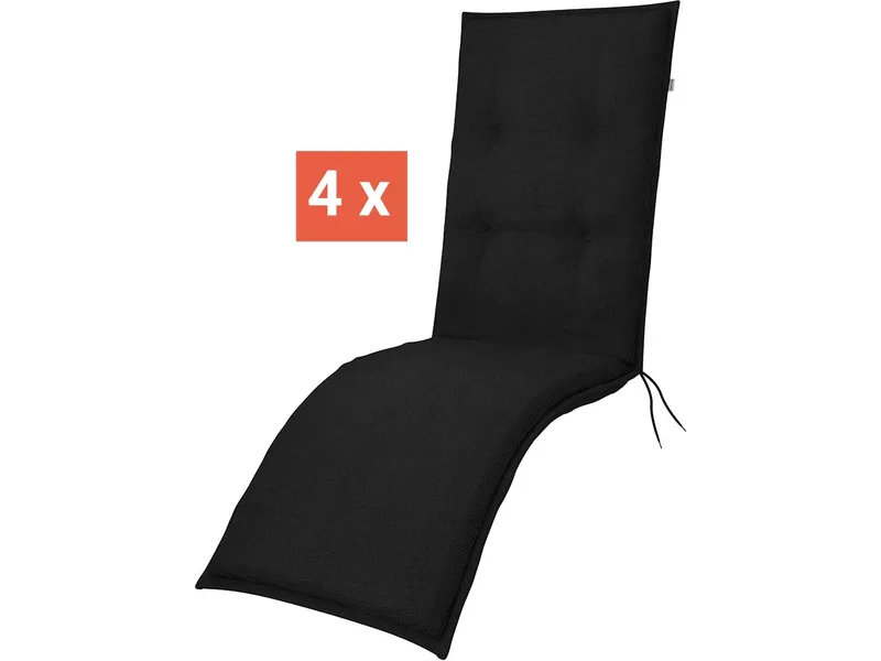 Doppler doppler Auflage "STAR" für Relaxliege, 4er-Pack, 170 x 48 x 6 cm, Polyester, anthrazit – Produktbild 1 von 1
