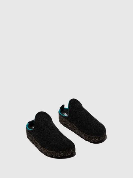ASPORTUGUESAS ASPORTUGUESAS Filz Pantolette Come, Anthracite, – Produktbild 3 von 4