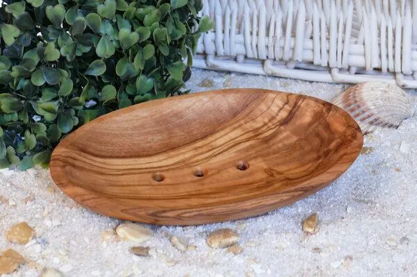 Olivenholz erleben Olivenholz erleben Seifenschale oval, klein aus Olivenholz – Produktbild 1 von 1