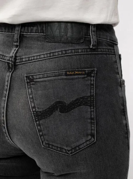 Nudie Jeans Nudie Jeans Damen Jeans - Straight Sally - aus einem Baumwolle/Elasthan Mix, Grau (midnight rumble), – Produktbild 1 von 4