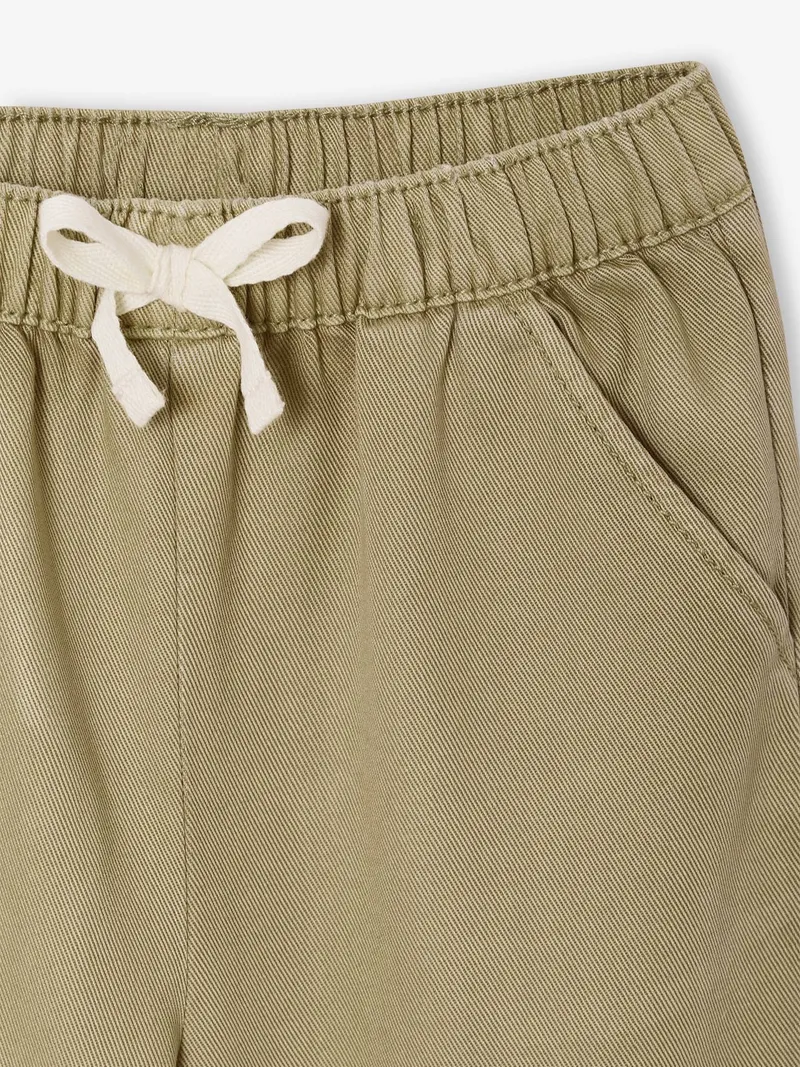Vertbaudet 3/4-Hose aus Lyocell/Baumwolle Mädchen, Khaki, – Produktbild 2 von 3