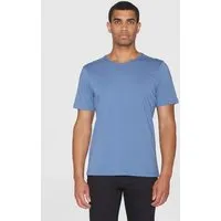 KnowledgeCotton Apparel KnowledgeCotton Apparel Herren Basic Tee "AGNAR" - GOTS/Vegan, Blau (moonlight blue), – Produktbild 1 von 1