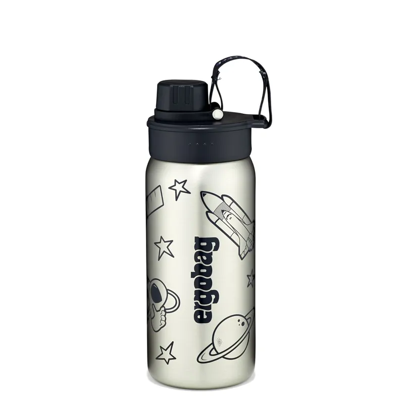 Ergobag Ergobag Schulzubehör Edelstahl Trinkflasche 500ml -2024 Schwarz, Black, – Produktbild 1 von 1