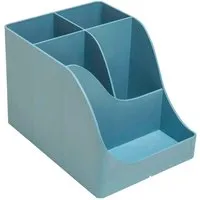 Exacompta Exacompta Stifteköcher "Pen Wave AutentiK" 5 Fächer, blau-grau – Produktbild 1 von 1