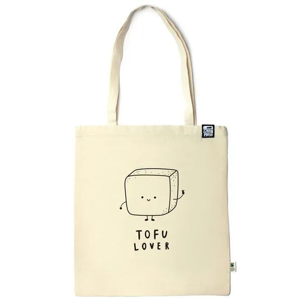 Gary Mash Gary Mash Baumwolltasche Tofu Lover aus zertifizierter Biobaumwolle, Natur, – Produktbild 1 von 2