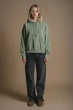 Trendsplant Trendsplant Women's Cepaes Pigment Heavyweight Oversized Hoodie Silver Green – Produktbild 1 von 1