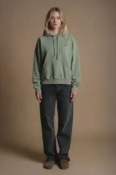 Trendsplant Trendsplant Women's Cepaes Pigment Heavyweight Oversized Hoodie Silver Green, Grün, – Produktbild 1 von 3
