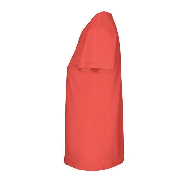 Sol's Sol's Damen T-Shirt Kurzarm Rundhals aus Bio - Baumwolle, Pop orange, – Produktbild 4 von 4