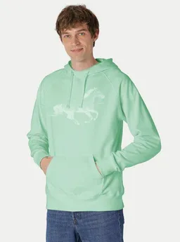 Peaces.bio - handbedruckte Biomode Peaces.bio - handbedruckte Biomode Bio-Herren-Kapuzensweater Horsepower – Produktbild 1 von 1