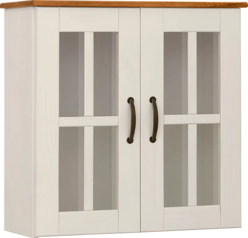 Home affaire Hängeschrank Rodby FSC®-zertifiziertes Massivholz, Griffe Metall, Breite 60cm, Höhe 60cm, Weiß, – Produktbild 2 von 5