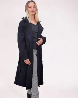Aatise Aatise Langer Wintermantel Zhara made in France upcycling Wolle Farbe Marine – Produktbild 1 von 1