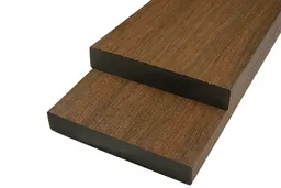 woodstore24 woodstore24 WPC Fassadenholz Glattkantbrett Abschlussprofil massiv, 23 mm (S) x 138 mm (B), Länge: 2,9 m, einseitig strukturiert / einseitig gebürstet glatt – Produktbild 1 von 1