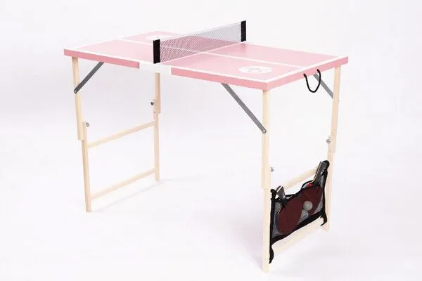DISH TENNIS DISH TENNIS DUSTY PINK rosafarbene Mobile Mini Tischtennisplatte - MADE IN AUSTRIA – Produktbild 2 von 4