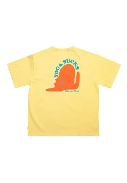 DillySocks DillySocks T-Shirt „Dilly Lazy Days“, Hellgelb, – Produktbild 3 von 4