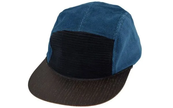 Lou-i Lou-i Cord Cap mit edlem Holzschild - Made in Germany, Blau-schwarz, – Produktbild 2 von 4