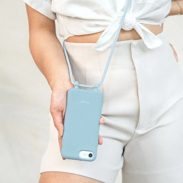 change the label change the label Change Case - 2in1 Nachhaltige iPhone Hülle mit abnehmbarer Kette, Pastell blau, – Produktbild 1 von 4