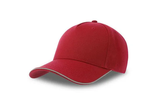 Atlantis Headwear Atlantis Headwear reflektierende Cap mit einem Metallverschluss, Rot, – Produktbild 3 von 4