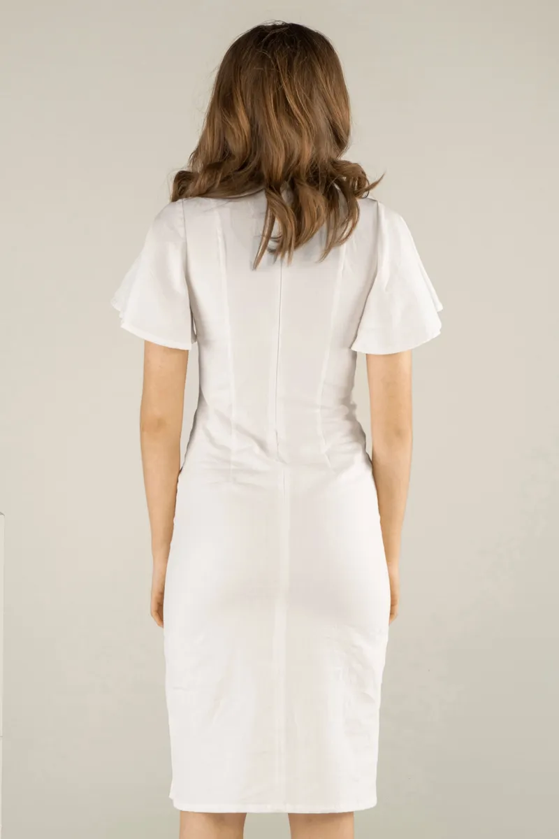 TAWAST TAWAST Damen vegan Kleid Wildflower Soul, Weiß, – Produktbild 2 von 2