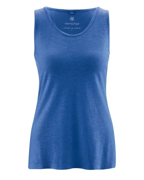 HempAge HempAge Lockeres Tank-Top Hanf/Biobaumwolle, Royal (blau), – Produktbild 3 von 4