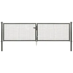 Alberts Alberts Wellengitter-Doppeltor, zinkp.anth.met.Kst.b., B Mitte-Mitte Pf.2988mmH750mm – Produktbild 1 von 1