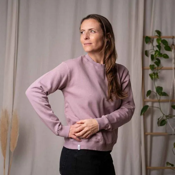 Vresh Clothing Vresh Clothing Vrancesca - Sweater aus Biobaumwolle, Flieder, – Produktbild 2 von 7