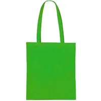 Baumwoll-Tragetaschen, hellgrün 38x42 cm mit zwei langen Henkeln – Produktbild 1 von 1