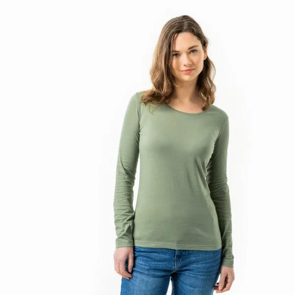 Living Crafts Living Crafts Langarm-Shirt - SUSANNA, Fog green (grün), – Produktbild 1 von 4