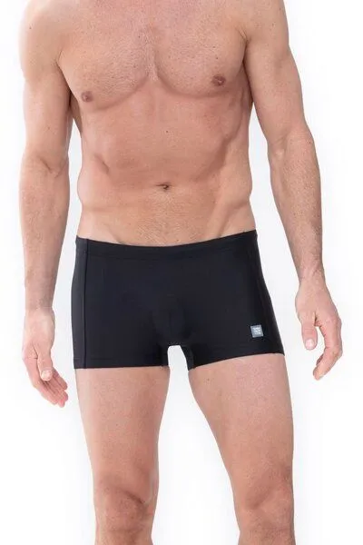 mey Mey Badeshorty für Herren gestreift "Yacht", Schwarz, – Produktbild 1 von 2