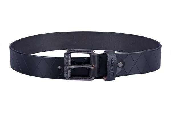 Alpenleder Alpenleder Gürtel RAUTE, Ebenholz ( schwarz ), – Produktbild 5 von 6