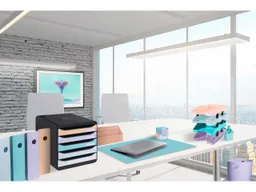 Exacompta Exacompta Schubladenbox Big Box Maxi "Aquarel", 347x278x271 mm, DIN A4+, 6 Schubladen – Produktbild 1 von 1