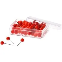 100 Stk. Moderationsnadeln rot 6x15 mm – Produktbild 1 von 1