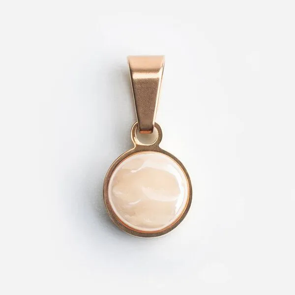 ALEXASCHA ALEXASCHA Kettenanhänger aus Glas | Mix & Match Charms, Apricot, – Produktbild 1 von 4