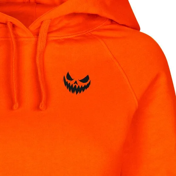 HANDGEDRUCKT HANDGEDRUCKT "Halloween" Frauen Hoody Neutral, Orange, – Produktbild 4 von 5