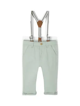 Vertbaudet Vertbaudet Stoffhose Baby Hose mit abnehmbaren Trägern Bundweite verstellbar – Produktbild 1 von 1