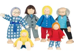 Goki goki Biegepuppen City Familie 6 Personen 9-11 cm – Produktbild 1 von 1