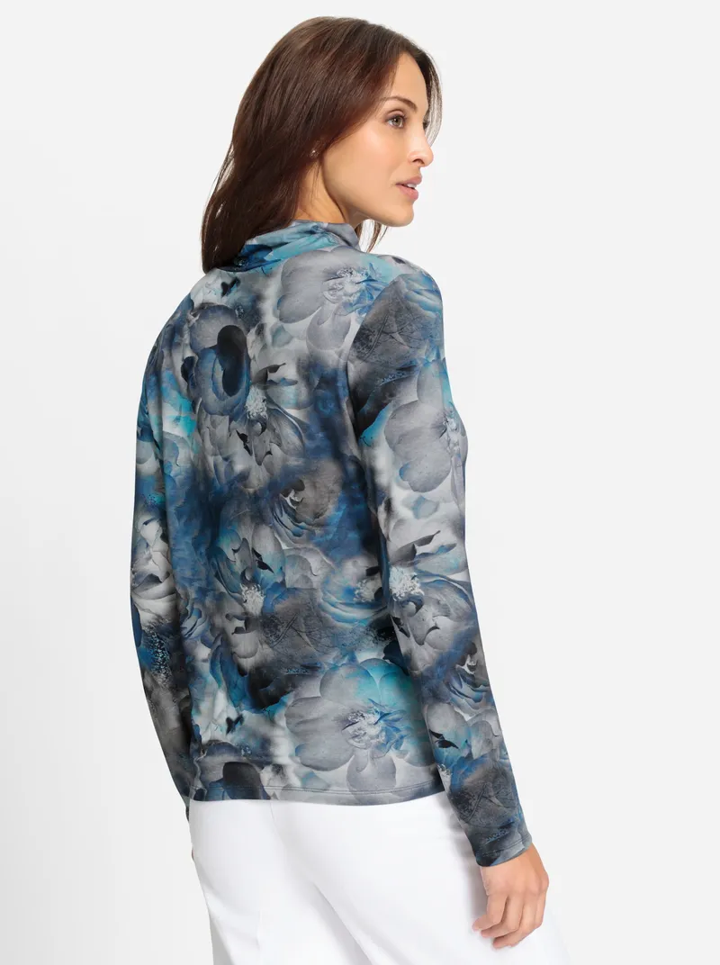 Witt Rollkragenshirt, Marine-bedruckt, – Produktbild 1 von 2