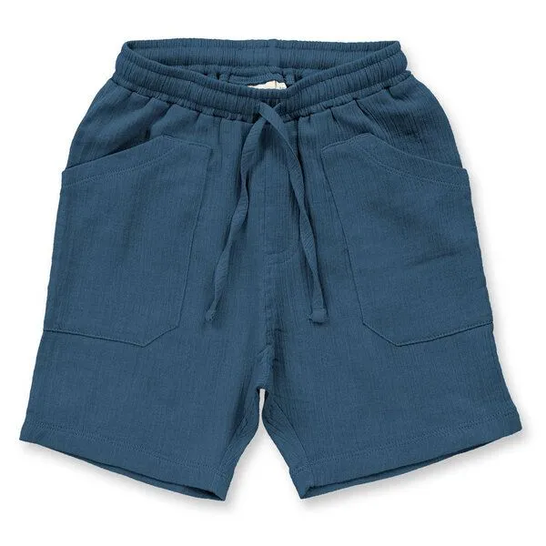 Sense Organics sense-organics Sommer Kinder Shorts leicht Bio Baumwolle Muslin, Dark petrol, – Produktbild 1 von 1