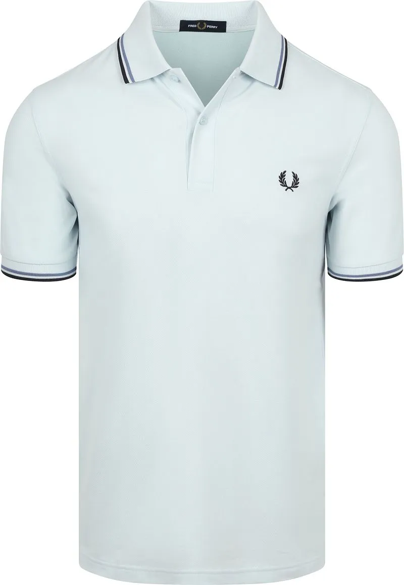 Fred Perry Fred Perry Polo Twin Tipped M3600 Blau 96A - Größe M, Hellblau, – Produktbild 1 von 5