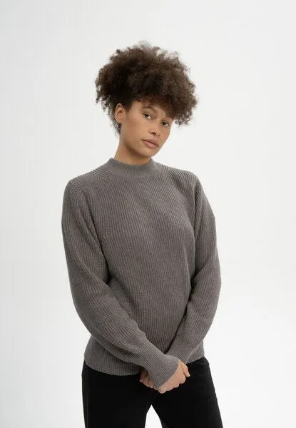 MELA Strickpullover RIYA | von MELA | Fairtrade & GOTS zertifiziert, Bear melange, – Produktbild 1 von 3