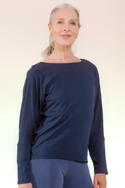 nice to meet me nice to meet me Damen vegan Langärmliges Cover-Up In Nachtblau – Produktbild 1 von 1