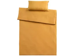 Bettwäsche "Single Jersey" aus Bio-Baumwolle 40 x 80 cm,/135 x 200 cm, ocker – Produktbild 1 von 1