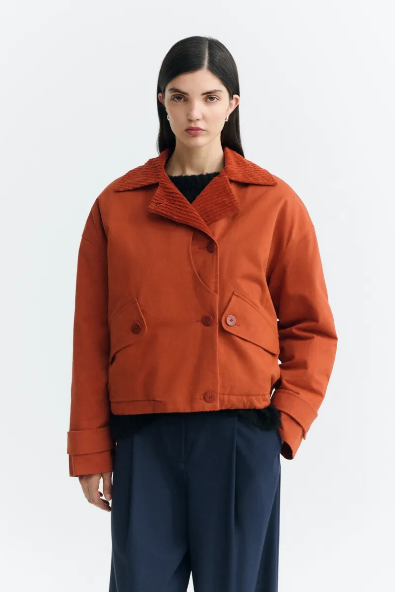 thinking mu Thinking MU Damen vegan Jacke Norma Oversize Gesteppt Orange, Orange, – Produktbild 2 von 2