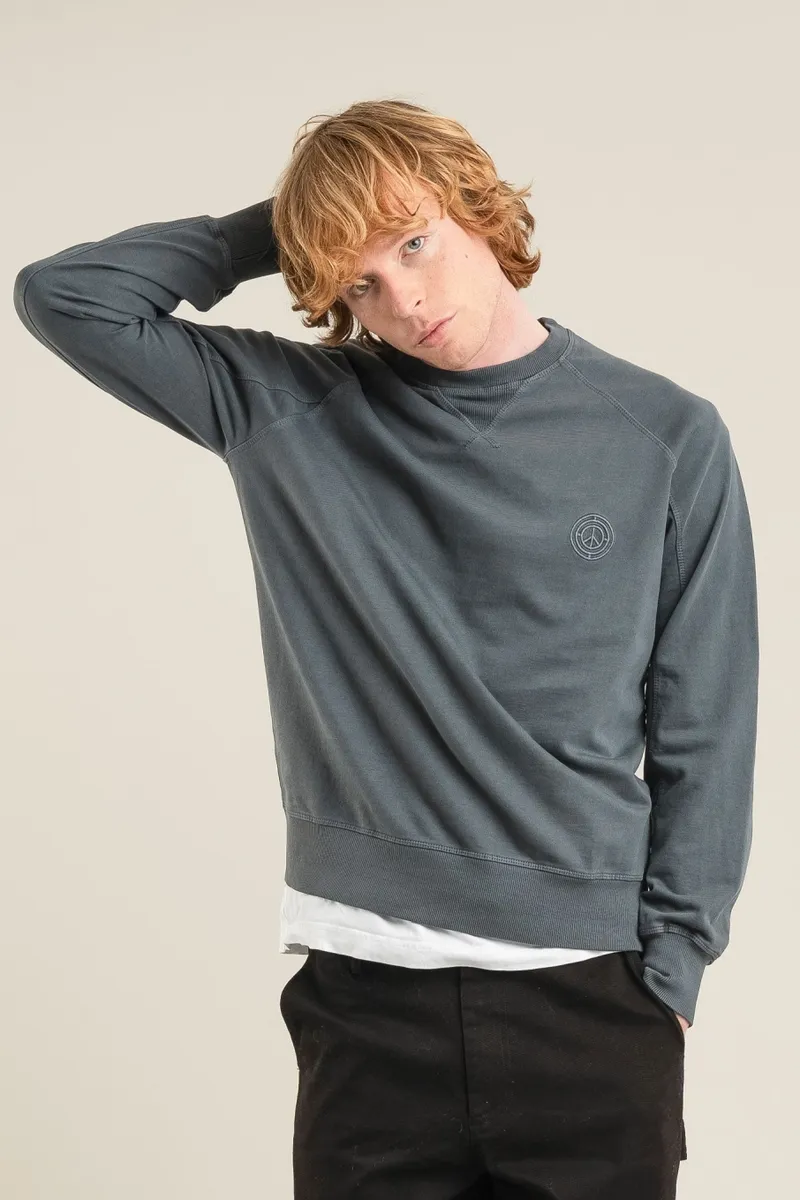 KOMODO KOMODO Herren vegan Sweatshirt Anton Washed Schwarz, Schwarz, – Produktbild 2 von 2
