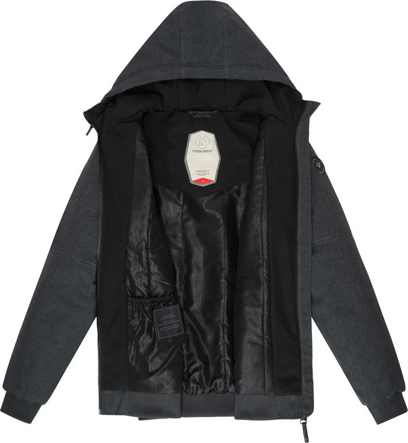 ragwear ragwear Winterjacke Stewie wasserdichte Herren Outdoorjacke mit großer Kapuze, Schwarz, – Produktbild 1 von 3