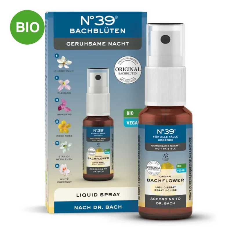 N°39 N°39 Bachblüten Notfall Nummer 39 Spray Nacht – Produktbild 1 von 1